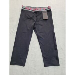 NWT Nfinity Capri Leggings Women XS black‎ Activewear Cheer Dance Cropped Pant